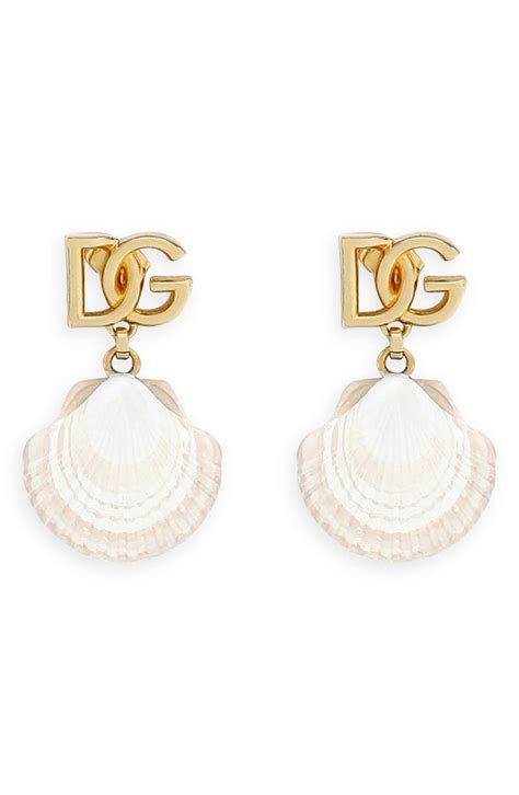 Dolce & Gabbana DG Shell Drop Earrings 